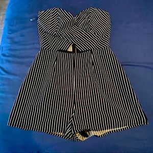 black and white jumpsuit